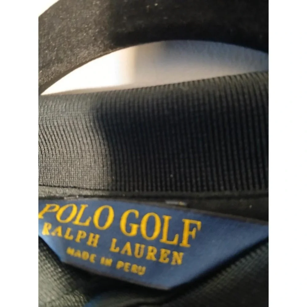 Ralph Lauren Polo Golf Mens Black Short Sleeve Polo‎ Shirt Embroidered Pony